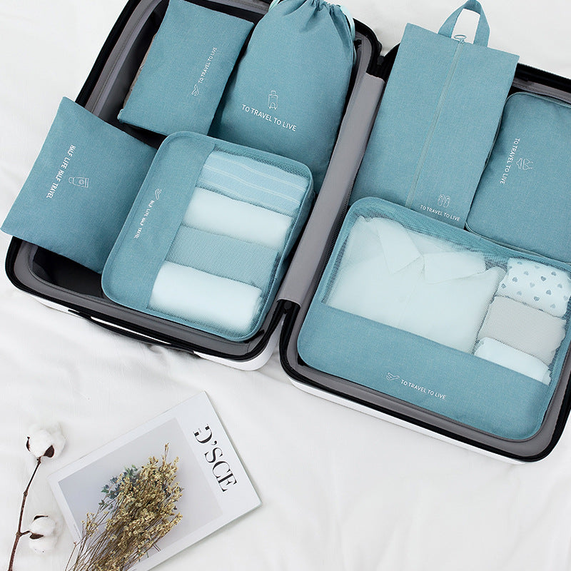 Travel storage bag 7-piece set Nordic style Oxford cloth simple clothing classification and sorting bag factory direct supply