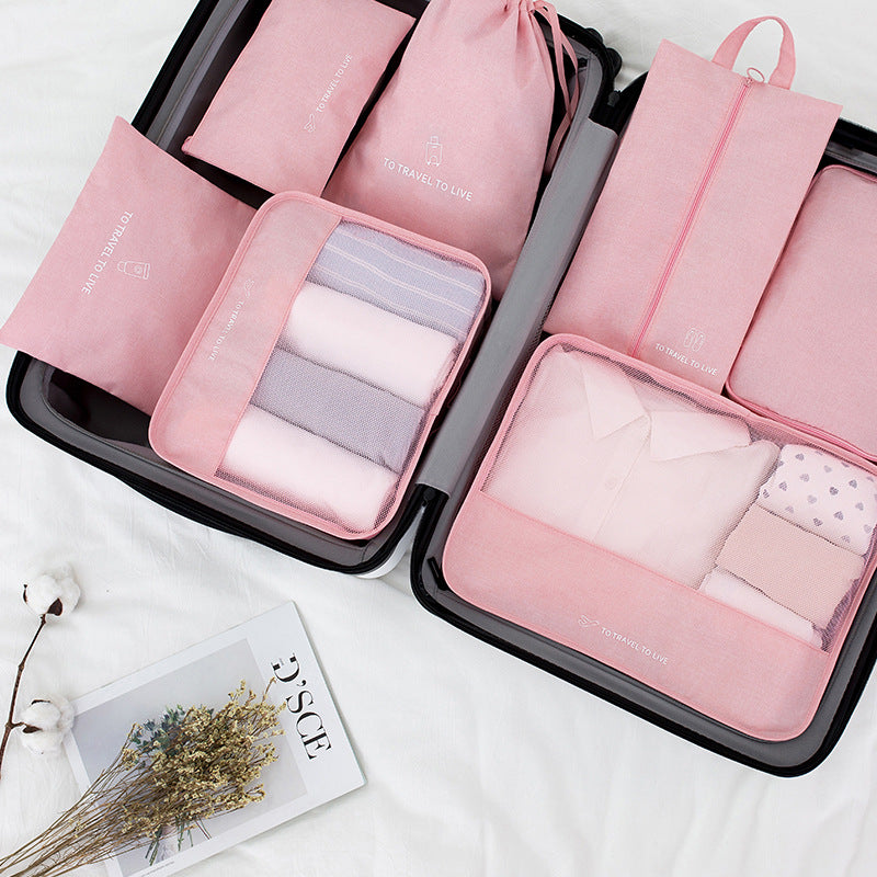 Travel storage bag 7-piece set Nordic style Oxford cloth simple clothing classification and sorting bag factory direct supply