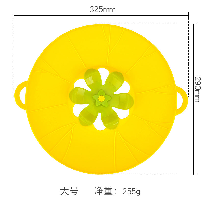 Rotatable pot lid Silicone fresh-keeping lid Silicone flower-shaped anti-overflow pot lid Kitchen gadgets Factory direct sales
