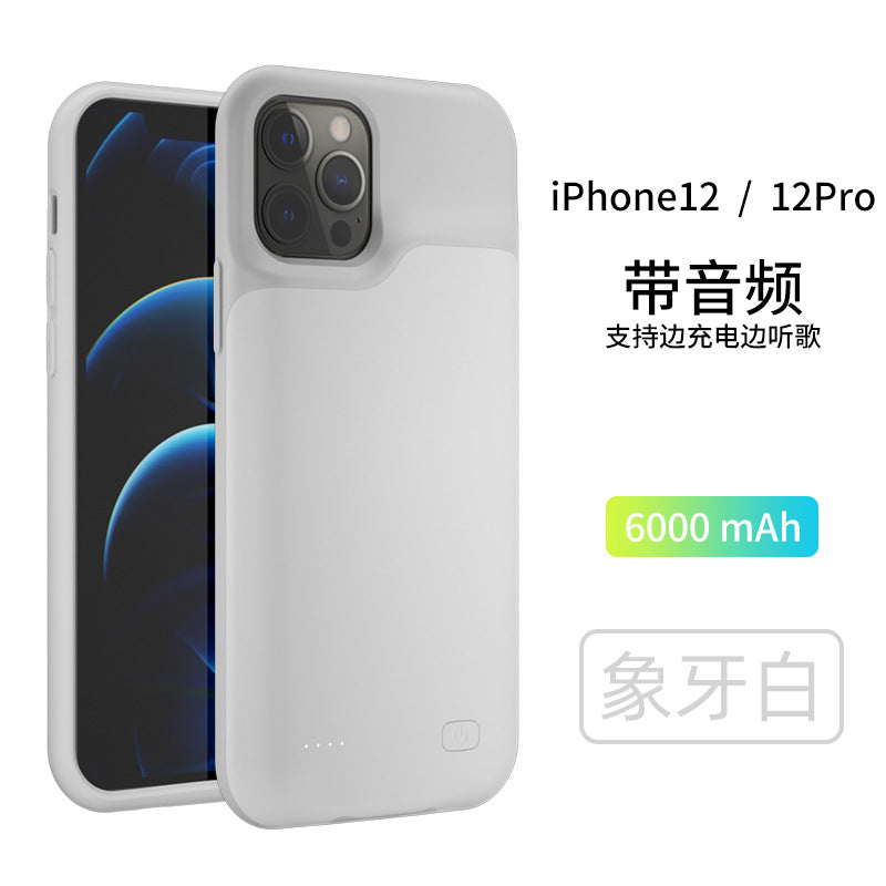 Suitable for Apple 13mini/11/14promax back clip battery full package soft glue iphone12pro charging case
