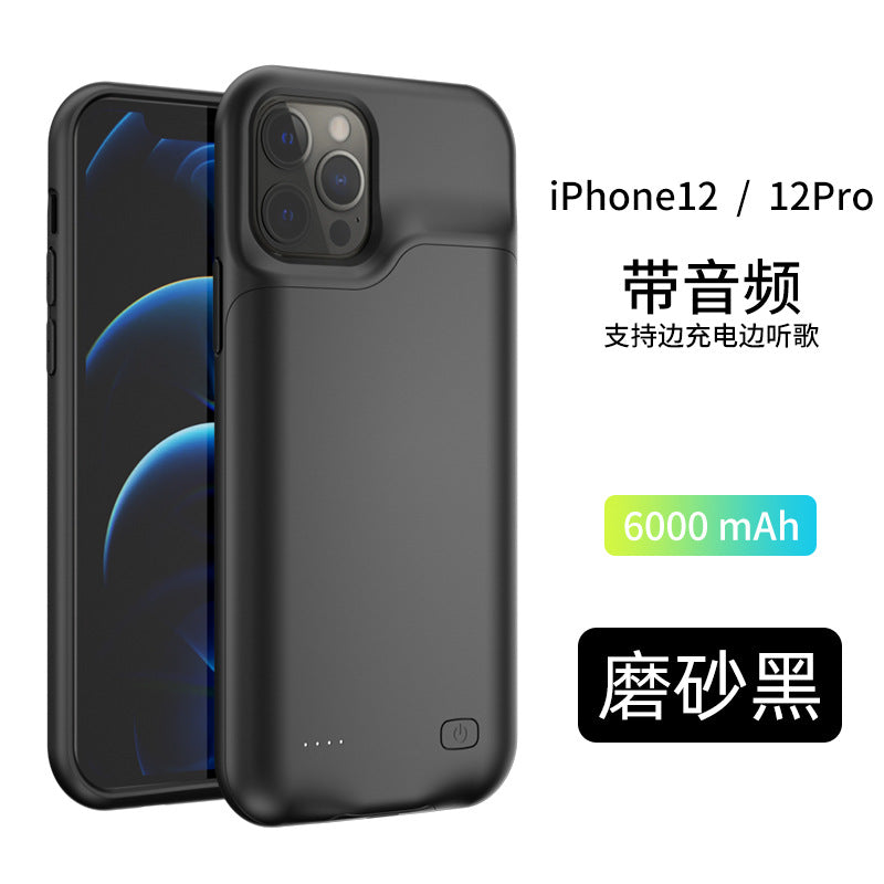 Suitable for Apple 13mini/11/14promax back clip battery full package soft glue iphone12pro charging case