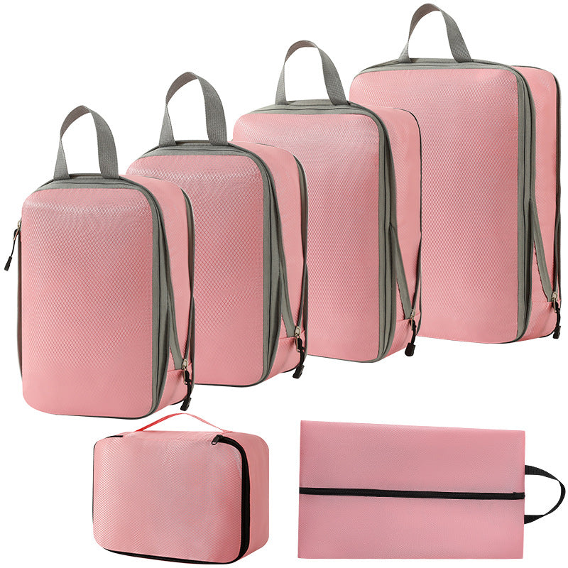 Travel storage bag compression seven-piece set digital toiletries cosmetics storage bag clothes shoes luggage travel bag
