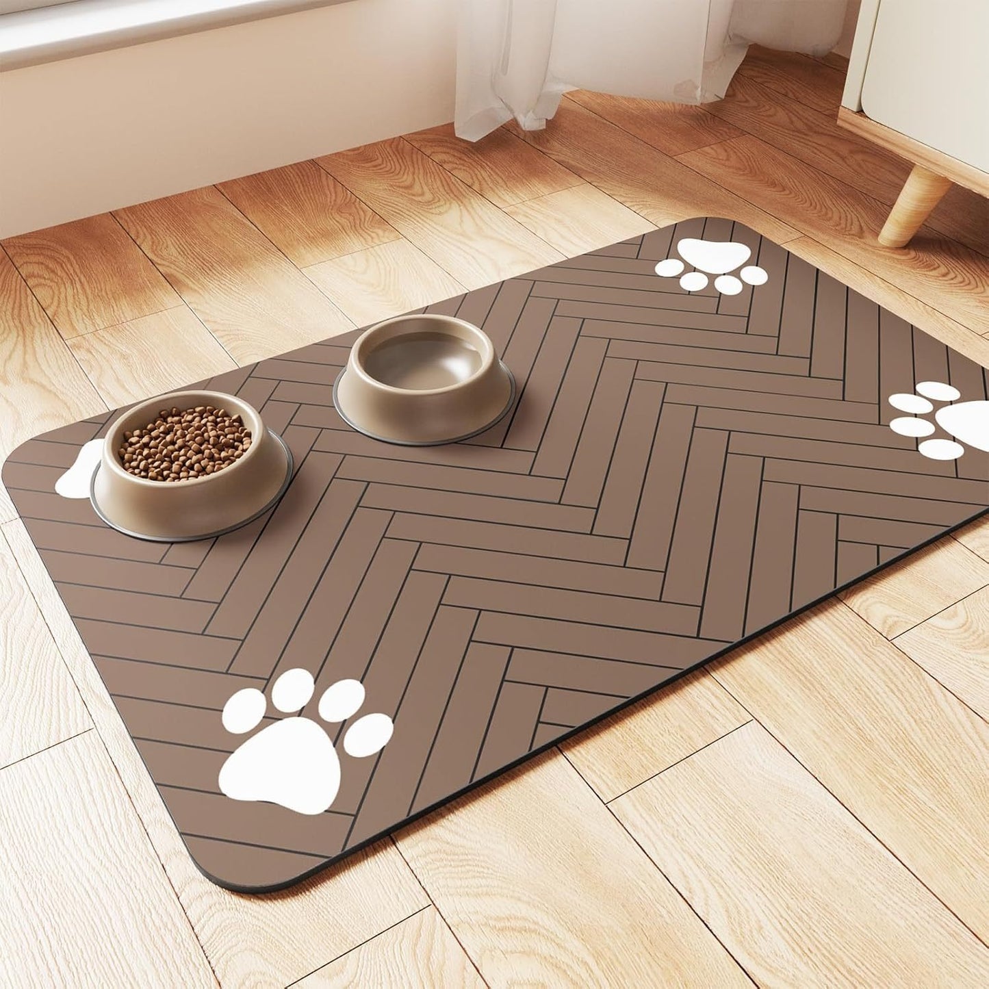 Cross-border pet cat and dog feeding diatom mud mats for feeding splash-proof household mats absorbent and quick-drying manufacturers