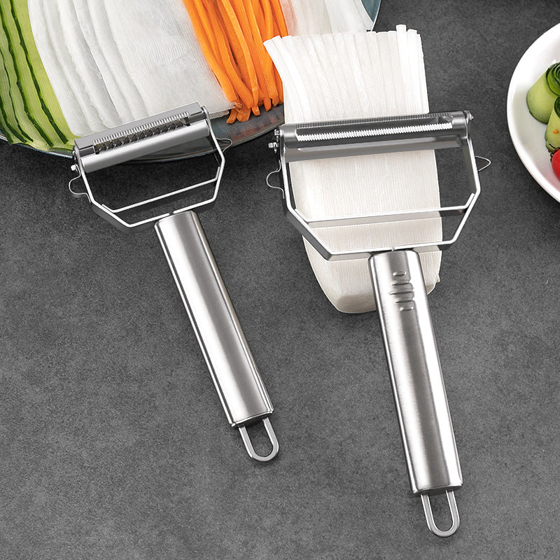 Stainless steel multifunctional peeler kitchen grater artifact peeler vegetable and fruit peeler double head peeler