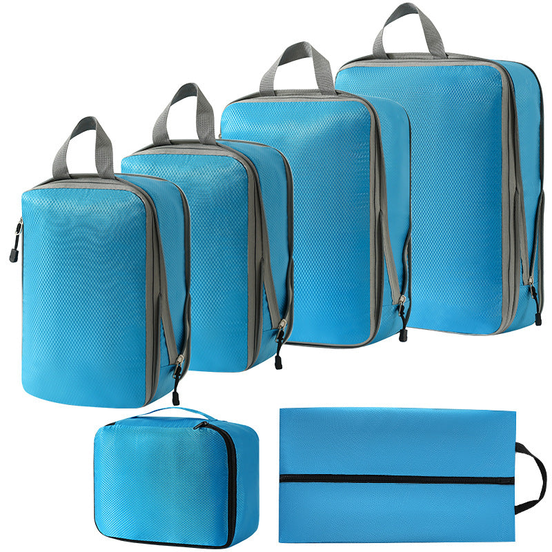 Travel storage bag compression seven-piece set digital toiletries cosmetics storage bag clothes shoes luggage travel bag