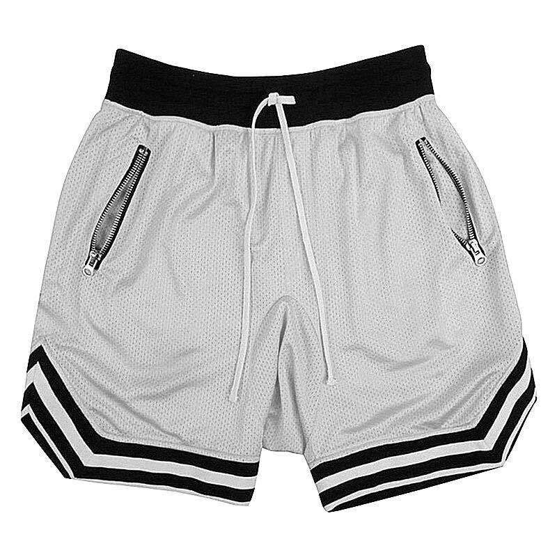 Summer muscle partner running basketball training thin mesh sports shorts men's breathable fitness five-point pants