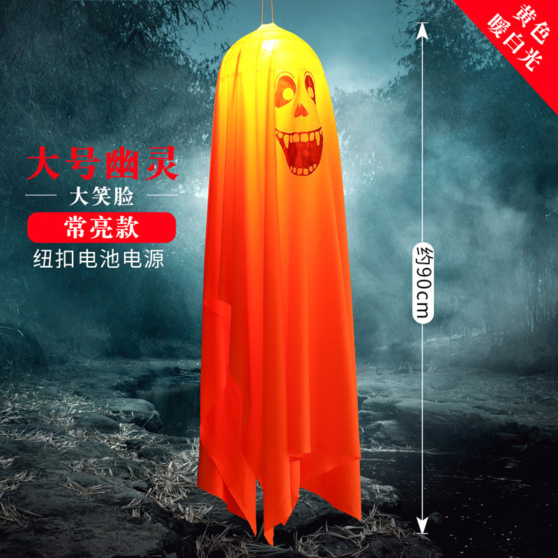 Spider web lamp Halloween decoration lantern LED atmosphere layout Halloween decoration props USB light string Amazon