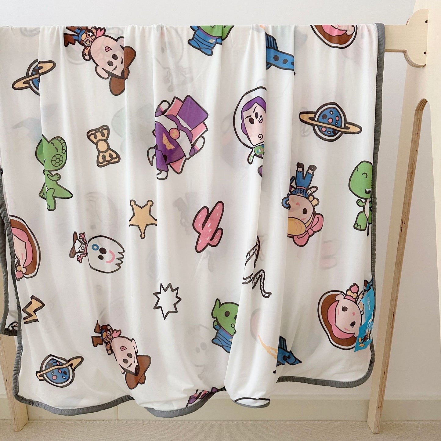 Summer children's cartoon bamboo fiber cool silk blanket infant car cover blanket baby hug blanket machine washable air conditioning blanket