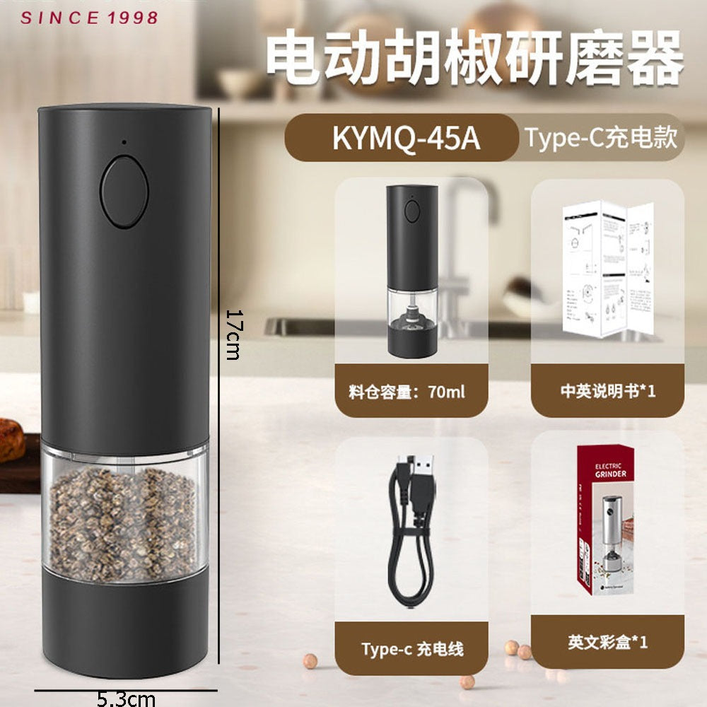 Cross-border charging grinder electric rose salt pepper flax seed grinder household wireless electric grinder