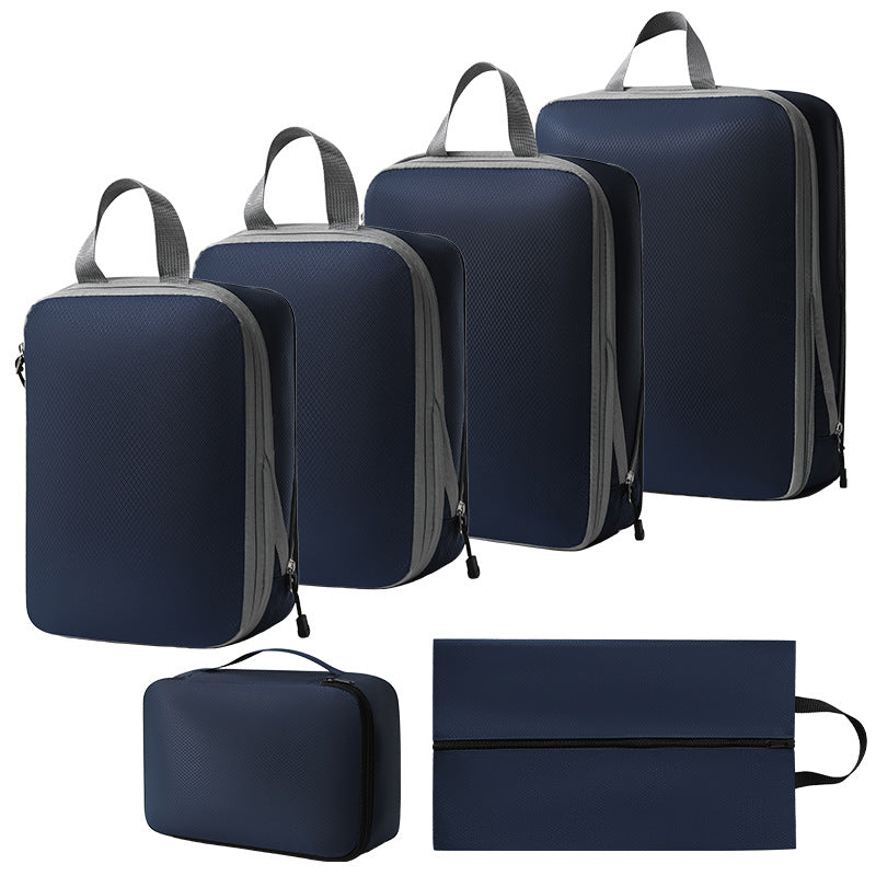 Travel storage bag compression seven-piece set digital toiletries cosmetics storage bag clothes shoes luggage travel bag