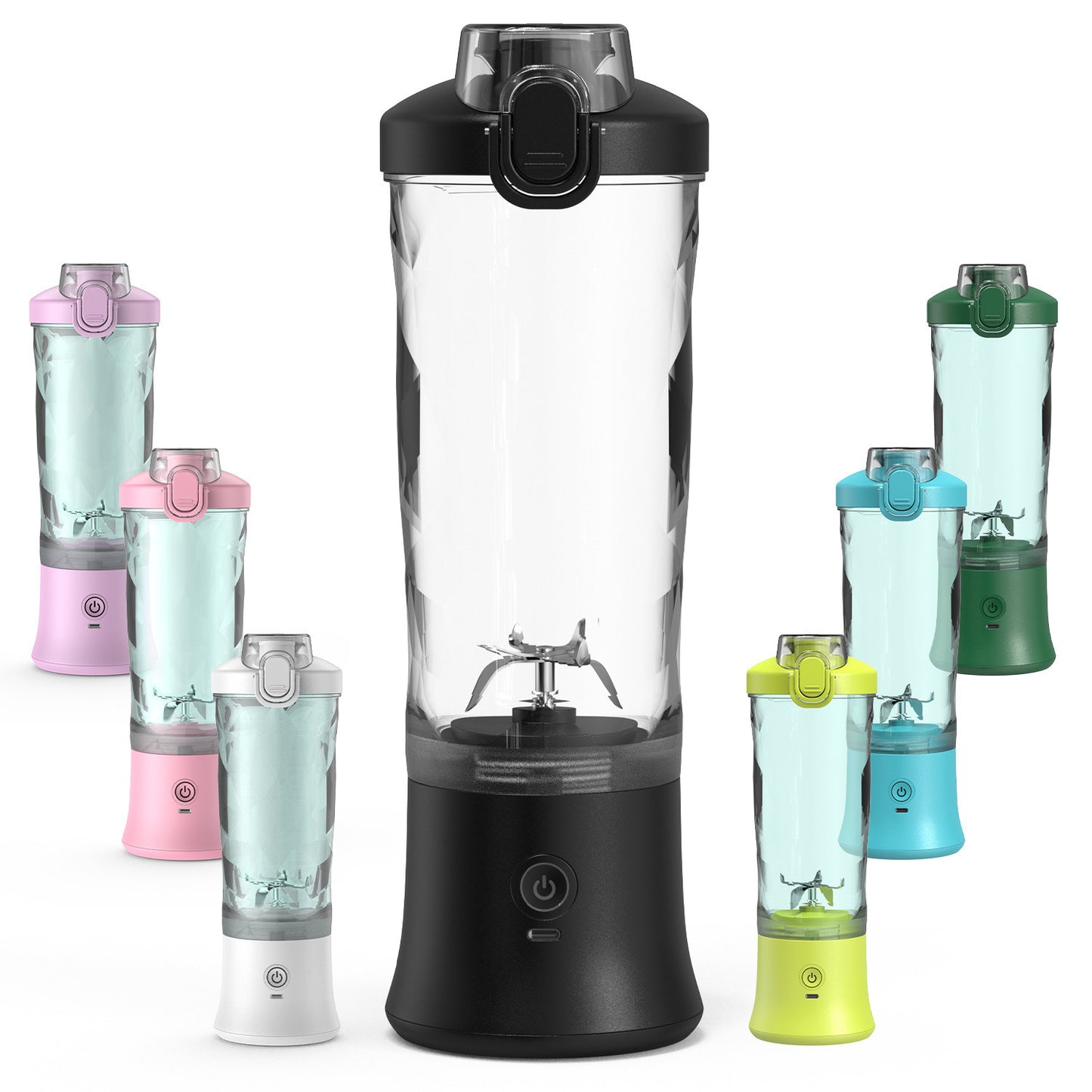 Cross-border hot-selling portable large-capacity 600ML sports fitness blender cup with direct drinking mouth fresh juicer juicer cup