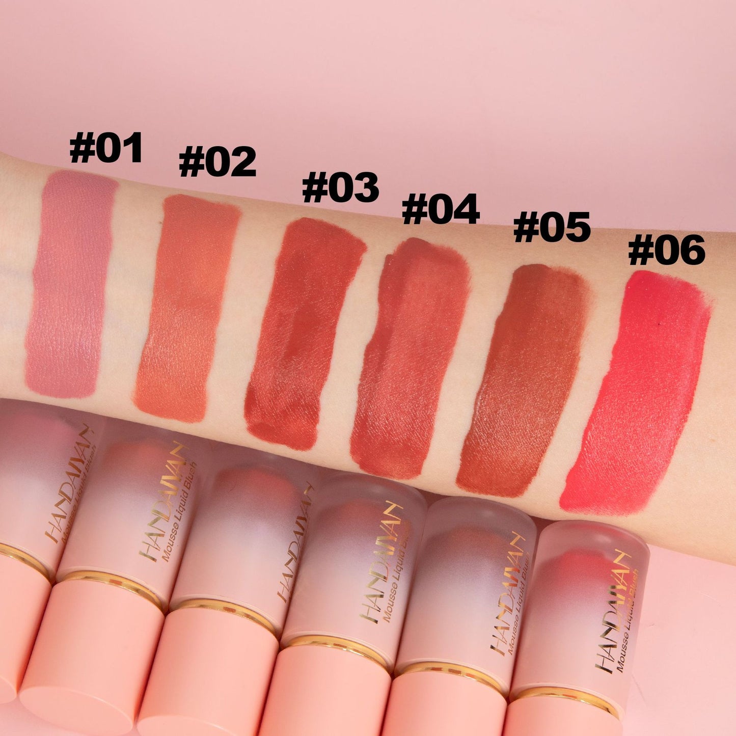 Cross-border special hot sale handaiyan Han Daiyan easy to color contour matte liquid blush natural and clear