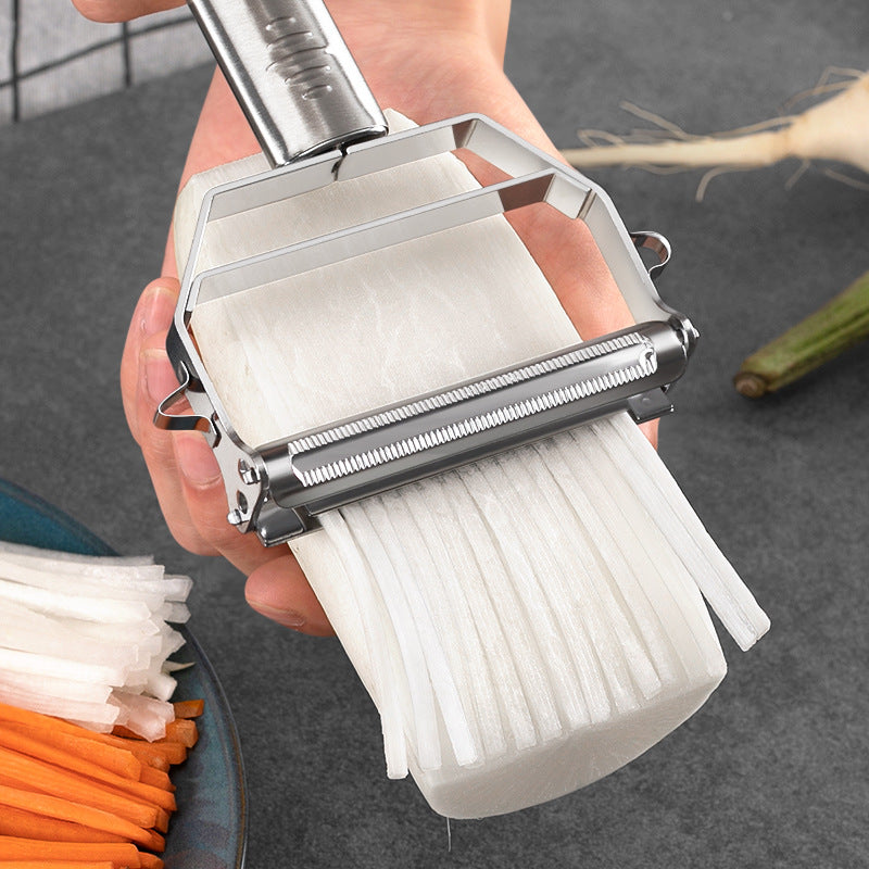 Stainless steel multifunctional peeler kitchen grater artifact peeler vegetable and fruit peeler double head peeler