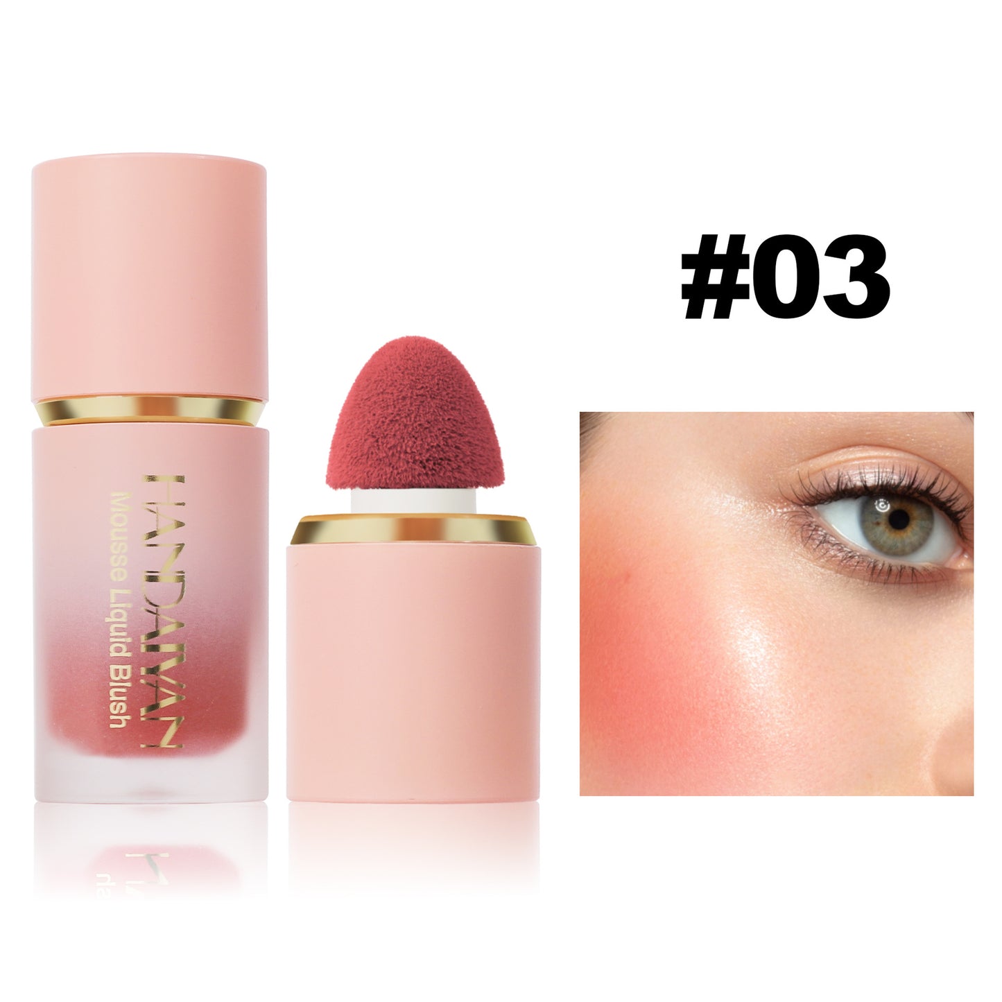Cross-border special hot sale handaiyan Han Daiyan easy to color contour matte liquid blush natural and clear