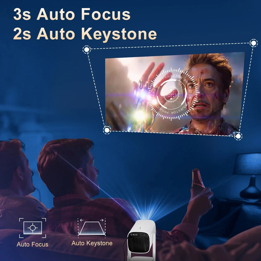Cross-border K2 projector WiFi HD Android smart auto focus built-in battery portable mini projector