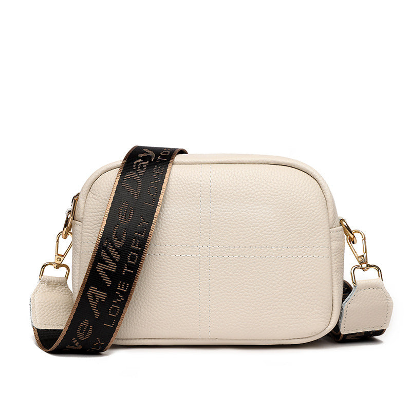 Cross-border genuine leather women's bag wholesale high-end niche first-layer cowhide small square bag trendy fashion versatile shoulder messenger bag