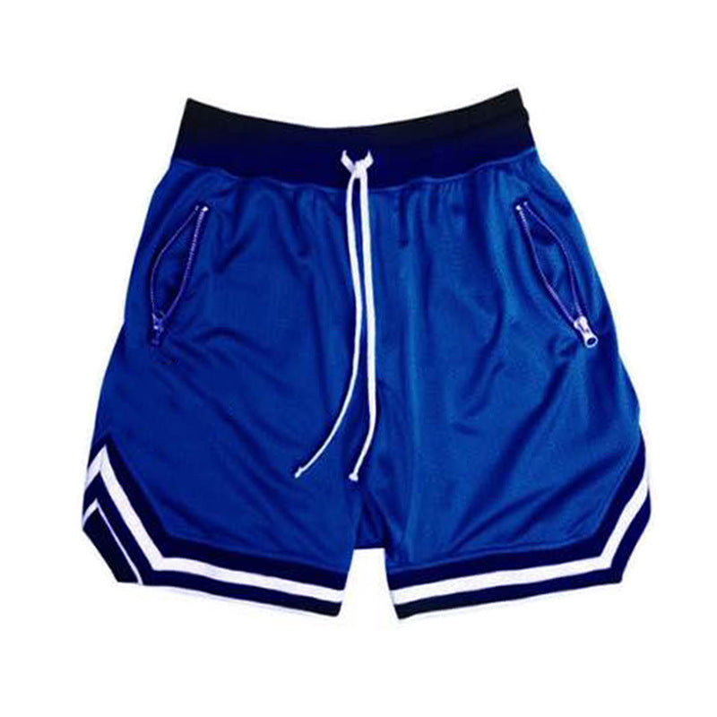 Summer muscle partner running basketball training thin mesh sports shorts men's breathable fitness five-point pants