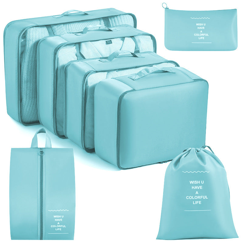 Cross-border travel storage bag eight-piece set business trip travel storage bag large capacity storage bag waterproof travel storage bag
