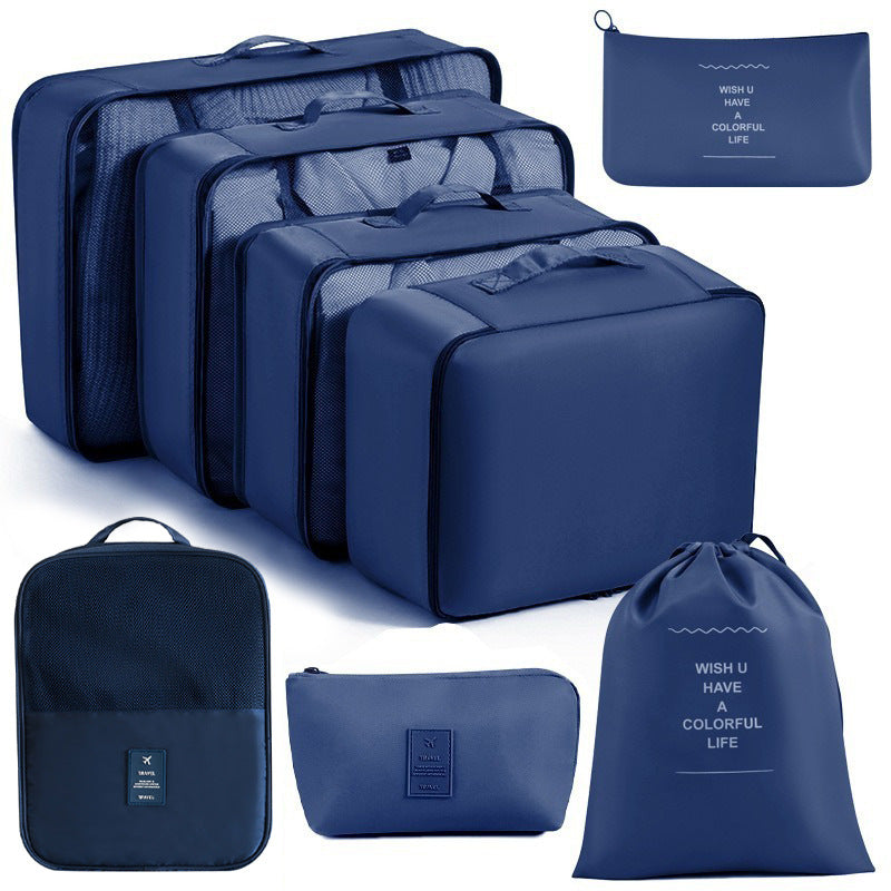 Cross-border travel storage bag eight-piece set business trip travel storage bag large capacity storage bag waterproof travel storage bag