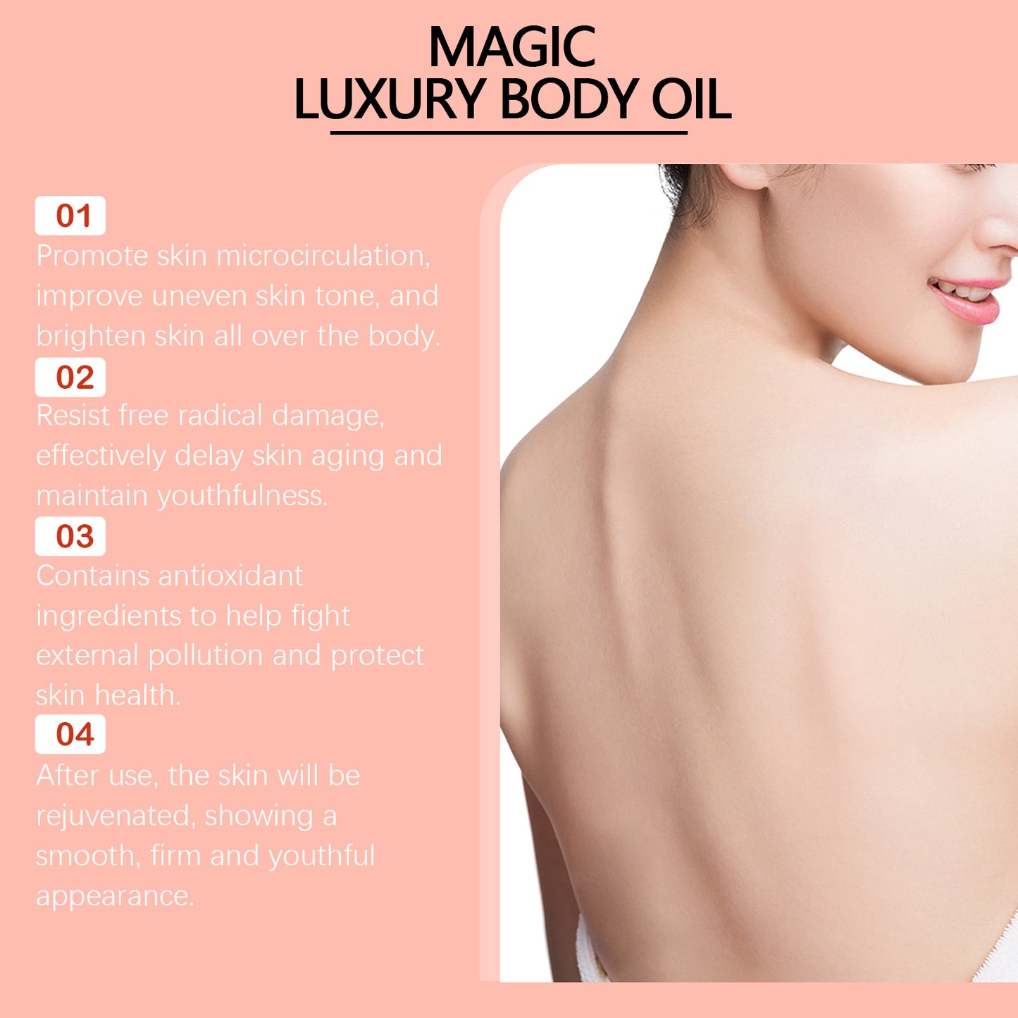 West Month Body Moisturizing Oil Daily Skin Nourishing Moisturizing Body Massage Oil