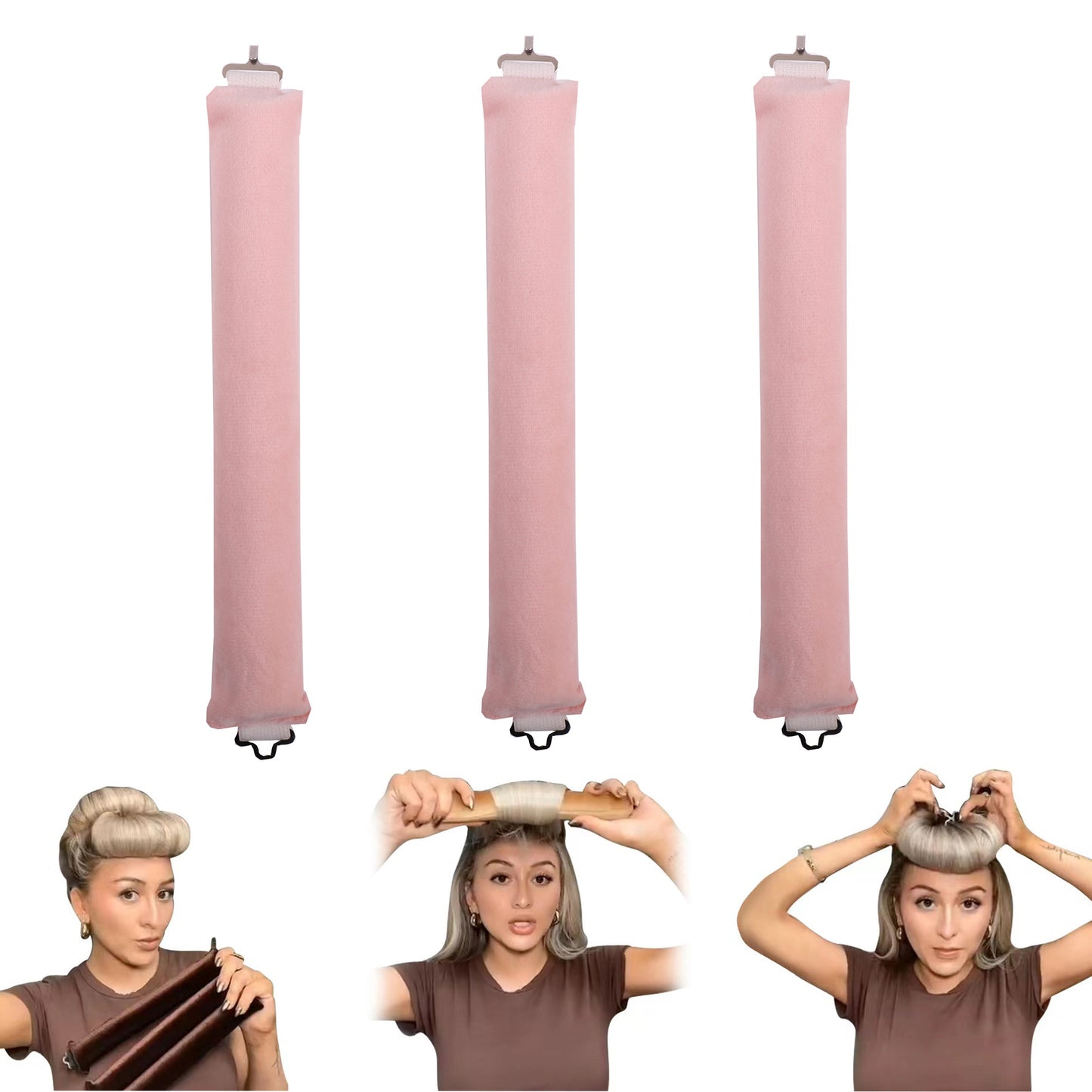 Heatless Curler with Hook for All Hair Types