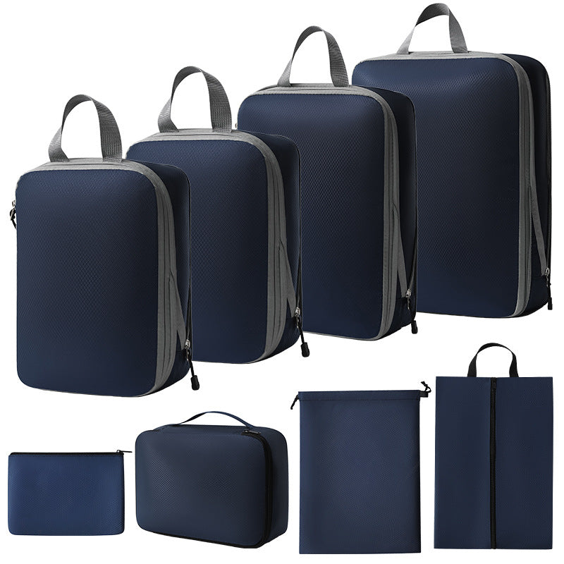 Travel storage bag compression seven-piece set digital toiletries cosmetics storage bag clothes shoes luggage travel bag