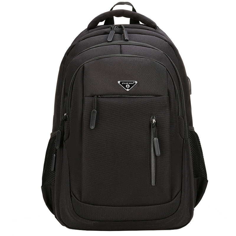 Backpack men's large capacity backpack rechargeable USB business computer bag casual backpack junior high school student schoolbag