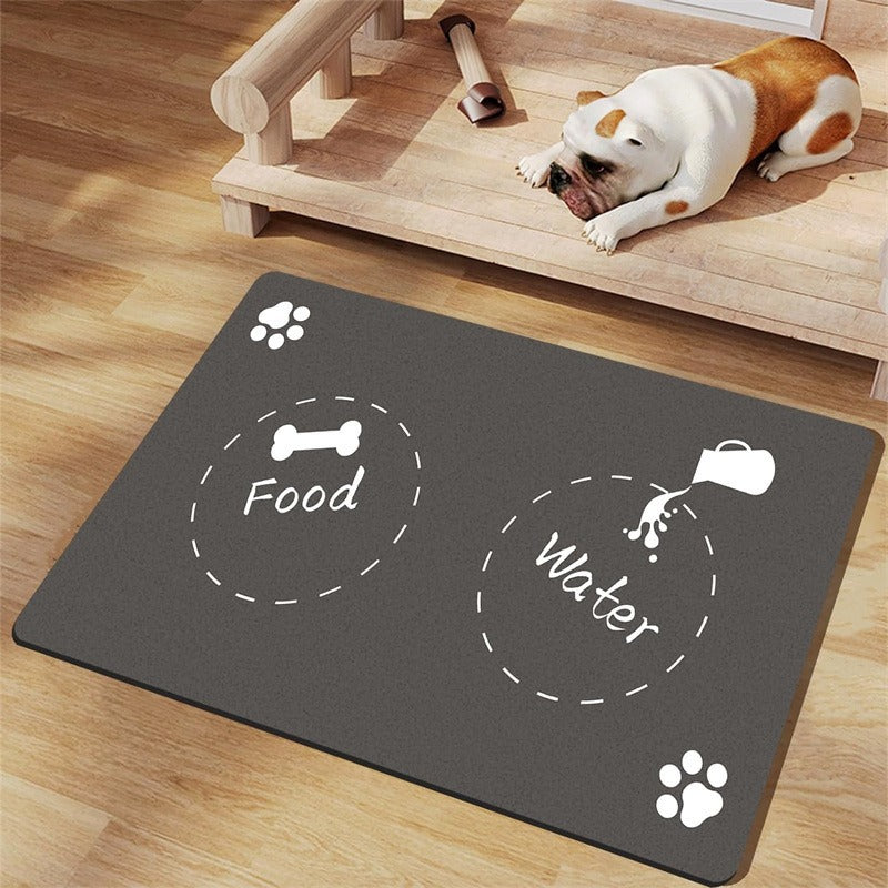 Cross-border pet cat and dog feeding diatom mud mats for feeding splash-proof household mats absorbent and quick-drying manufacturers