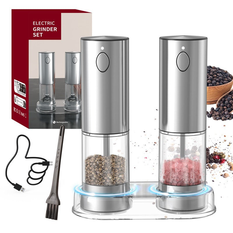 Cross-border charging grinder electric rose salt pepper flax seed grinder household wireless electric grinder