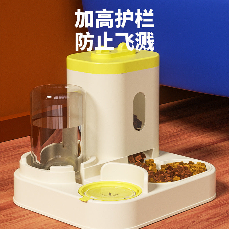 Cat drinking fountain automatic feeder cat bowl food bowl dog food bowl dog bowl drinking water integrated source manufacturer wholesale
