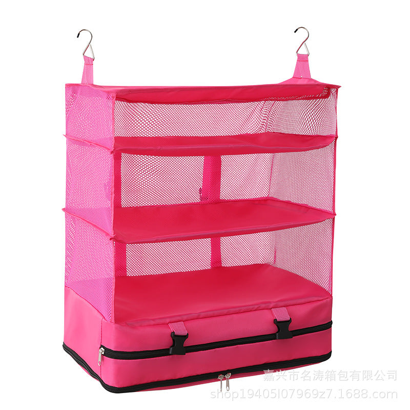 Clothes clothing ins sundries storage bag three-layer hanging bag book hanging bag storage bag bag source manufacturer