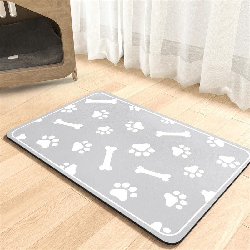 Cross-border pet cat and dog feeding diatom mud mats for feeding splash-proof household mats absorbent and quick-drying manufacturers