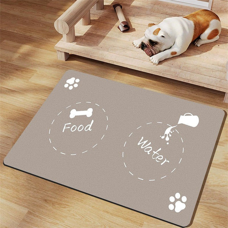 Cross-border pet cat and dog feeding diatom mud mats for feeding splash-proof household mats absorbent and quick-drying manufacturers