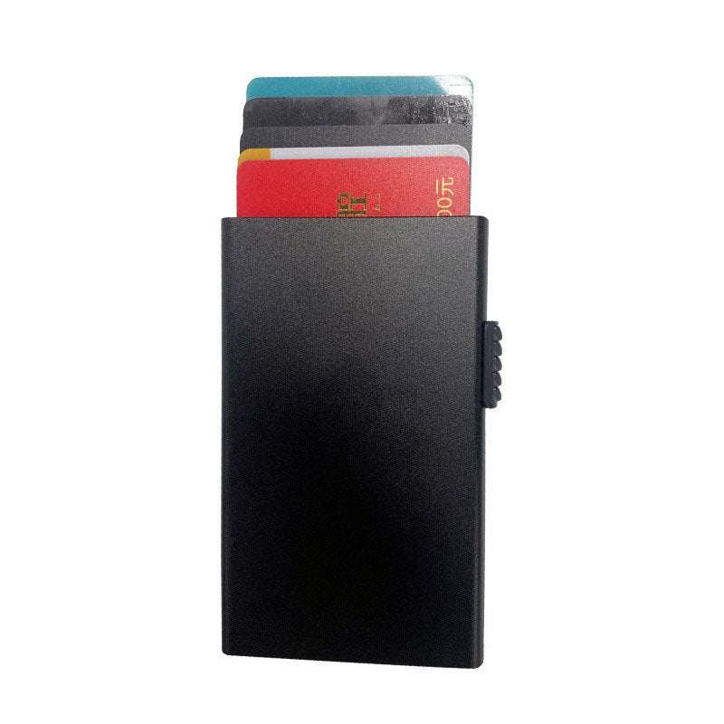 Manufacturers spot wholesale aluminum titanium alloy RFID card holder foreign trade hot sale automatic credit card box metal card holder card holder