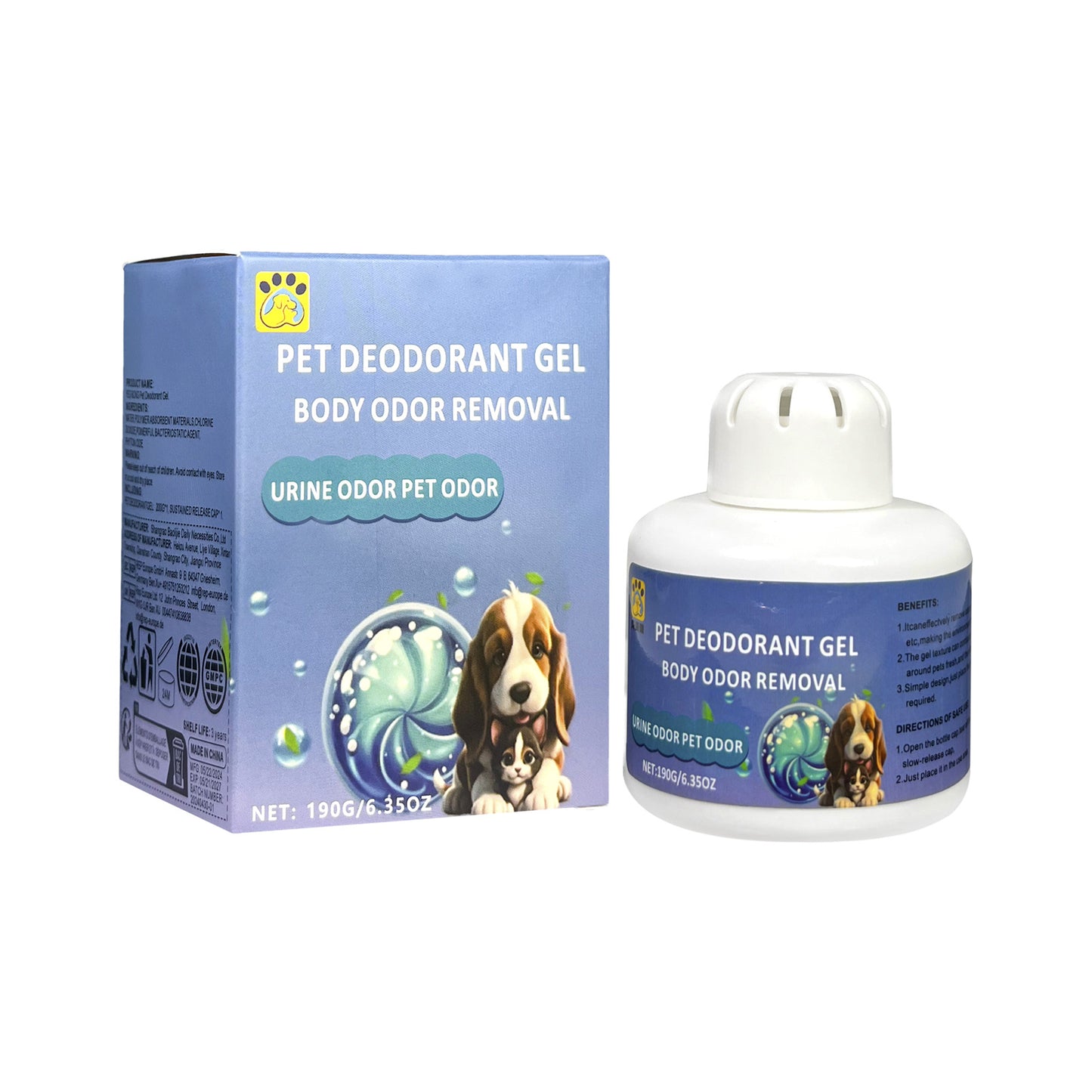 Cross-border direct supply of pet deodorizing gel, in stock, for home use, removes odors from dogs and cats, and air freshener.