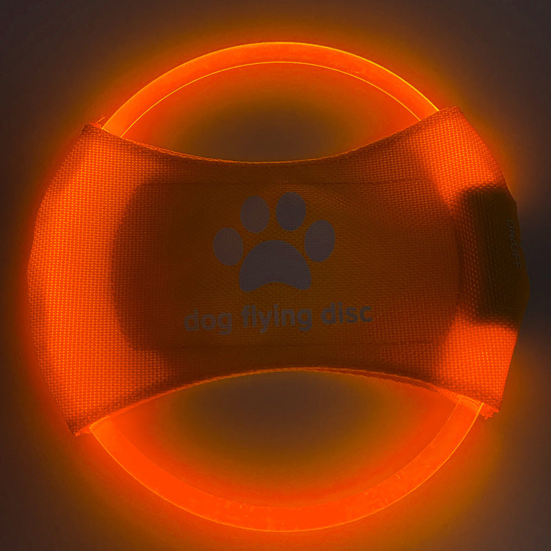Pet Luminous Supplies LED Rechargeable Pet Luminous Frisbee Dog Training Toys Pet Dog Toy Frisbee