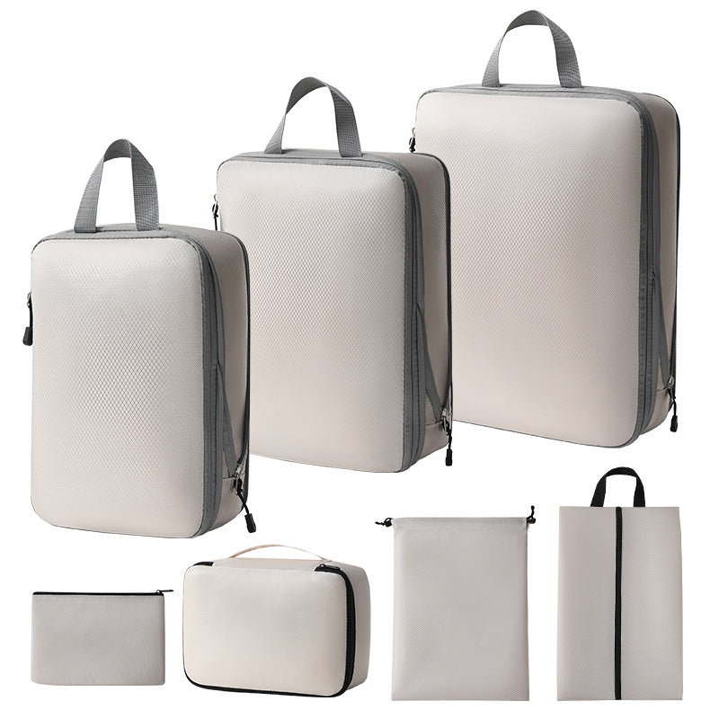 Travel storage bag compression seven-piece set digital toiletries cosmetics storage bag clothes shoes luggage travel bag