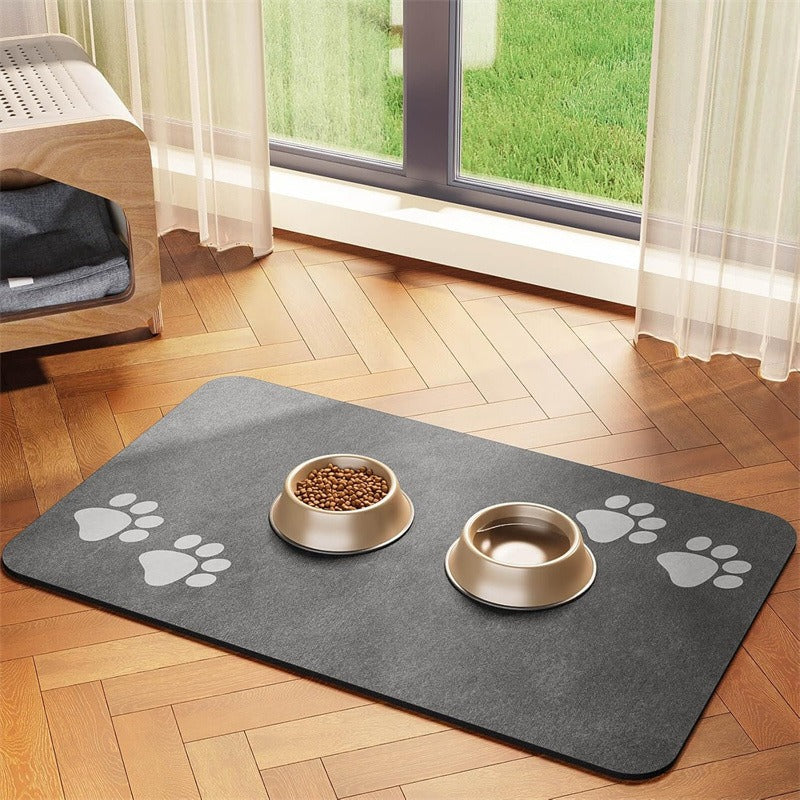 Cross-border pet cat and dog feeding diatom mud mats for feeding splash-proof household mats absorbent and quick-drying manufacturers