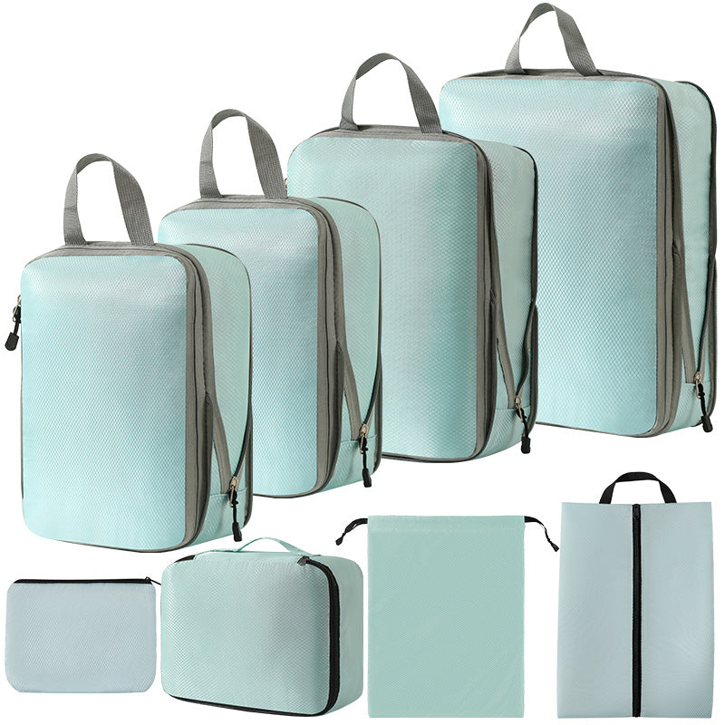 Travel storage bag compression seven-piece set digital toiletries cosmetics storage bag clothes shoes luggage travel bag