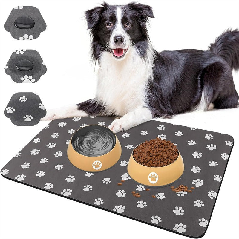 Cross-border pet cat and dog feeding diatom mud mats for feeding splash-proof household mats absorbent and quick-drying manufacturers