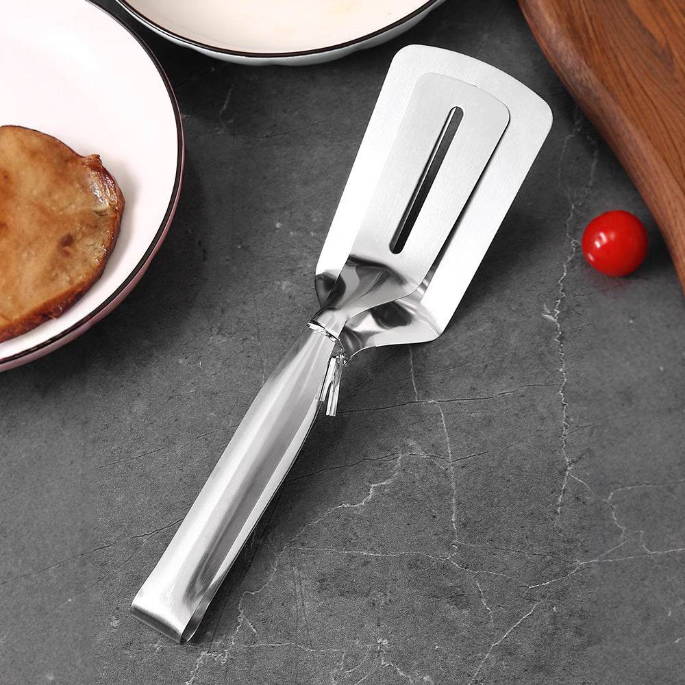 Multifunctional stainless steel frying spatula clip barbecue clip thickened steak clip fried fish spatula barbecue clip kitchen frying spatula