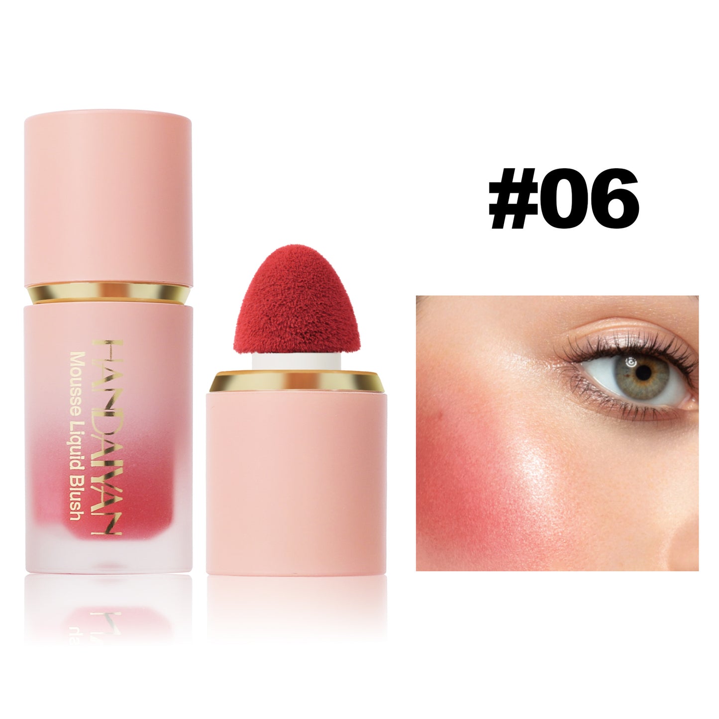 Cross-border special hot sale handaiyan Han Daiyan easy to color contour matte liquid blush natural and clear