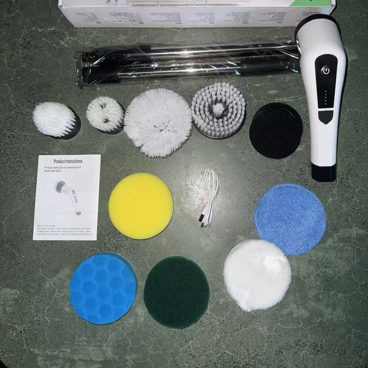 Cordless Electric Cleaning Brush 7-in-1 Long Handle Retractable Electric Mop Electric Spin Scrubber