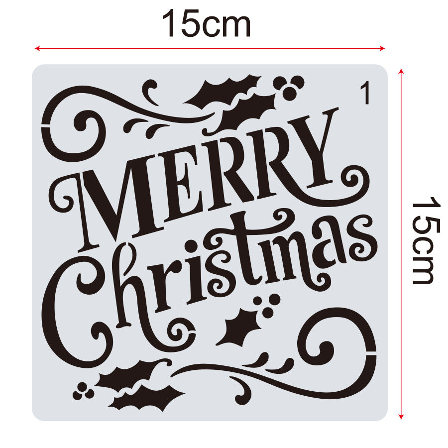 New Christmas painting template Merry Christmas Amazon hot selling painting plastic template