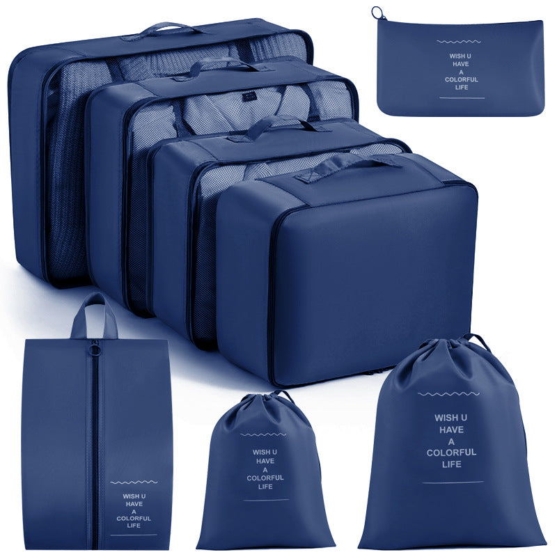 Cross-border travel storage bag eight-piece set business trip travel storage bag large capacity storage bag waterproof travel storage bag