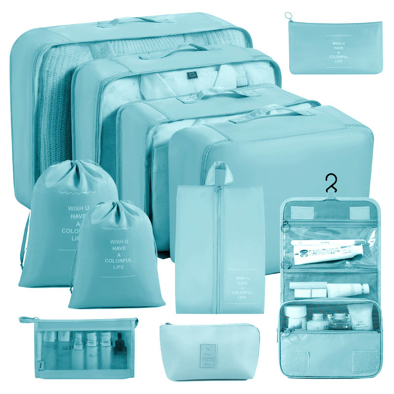 Cross-border travel storage bag eight-piece set business trip travel storage bag large capacity storage bag waterproof travel storage bag