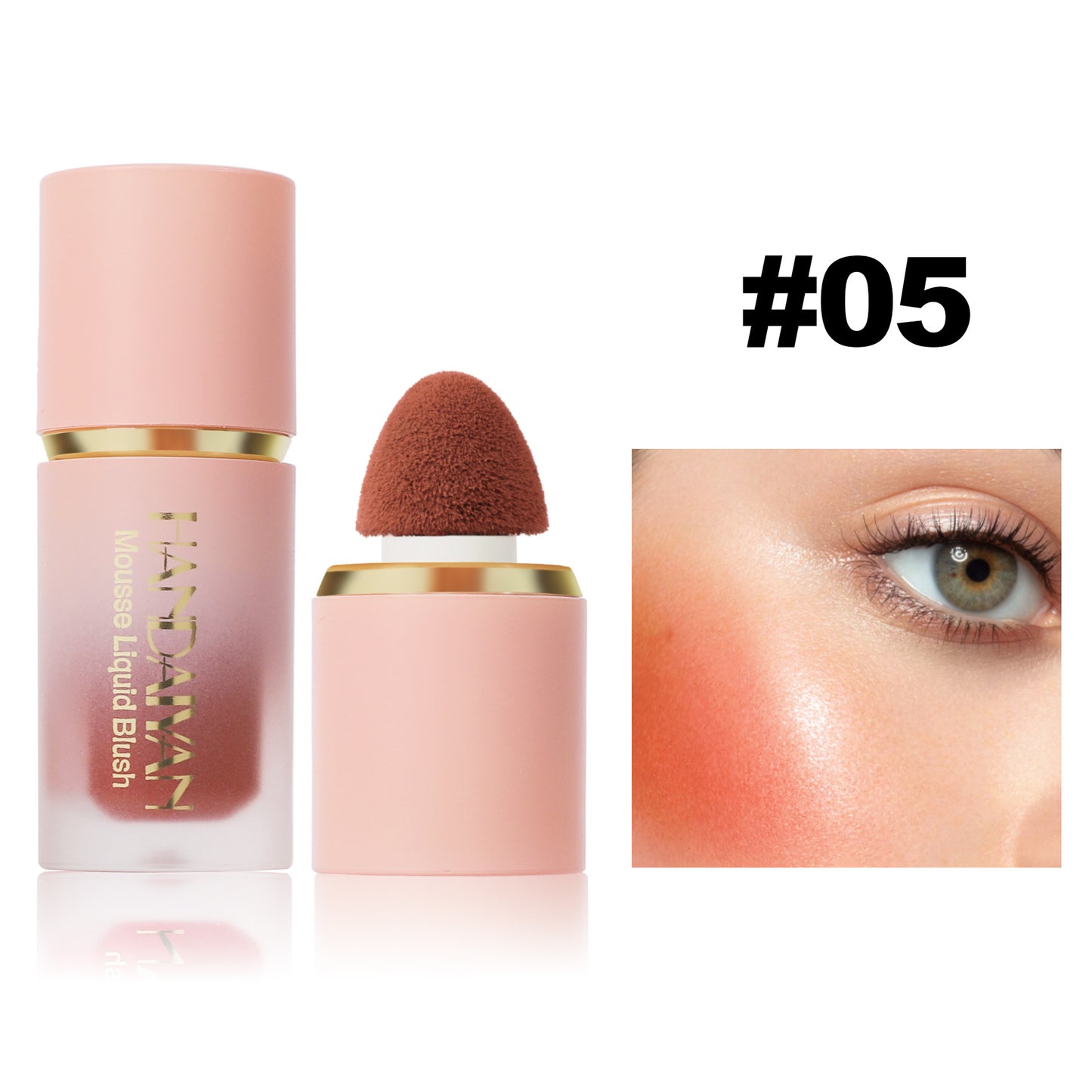 Cross-border special hot sale handaiyan Han Daiyan easy to color contour matte liquid blush natural and clear