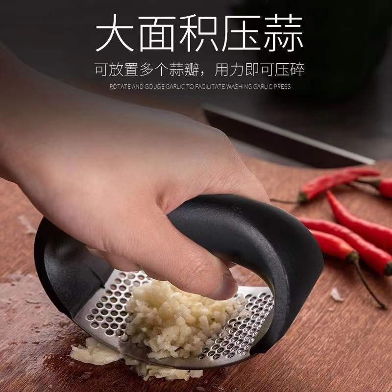 Stainless steel garlic press thickened garlic clamp household garlic press garlic mash tool garlic mortar kitchen