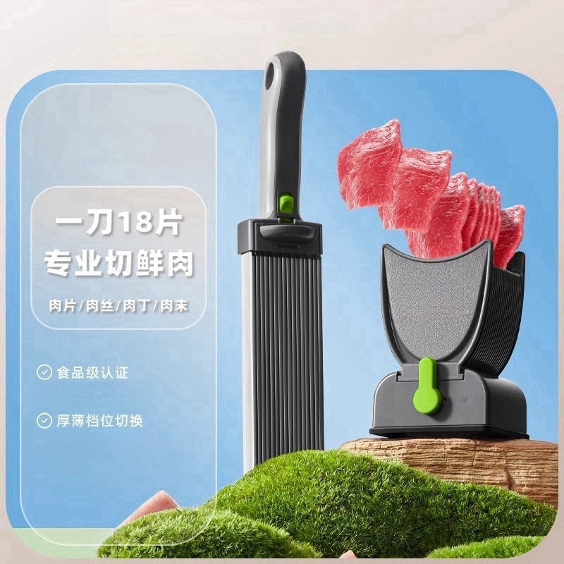 Stainless steel vegetable cutter multifunctional household thin slices of meat shreds, diced meat, meat foam kitchen manual fresh meat cutter