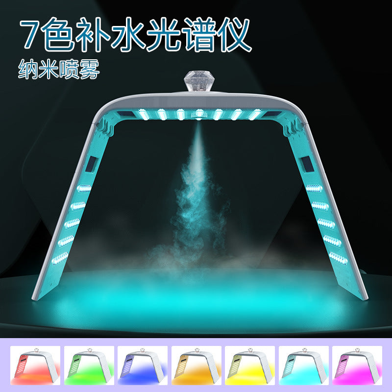 Cross-border spray spectrometer beauty instrument red and blue light beauty instrument large row of lights mask beauty salon home photon rejuvena